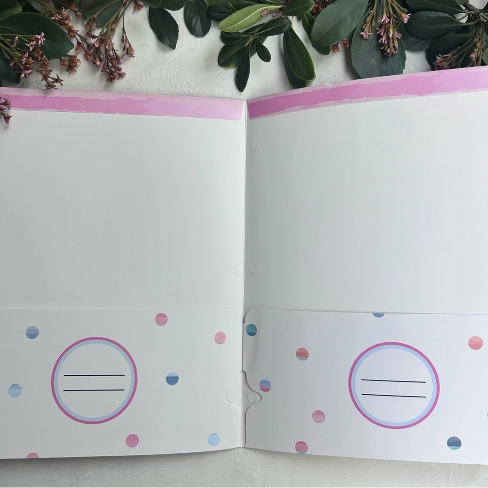 Colorful Floral School Supply Bundle Pocket Folders & Notebook- Back To School